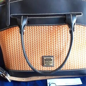 Dooney and Bourke beacon woven domed satchel